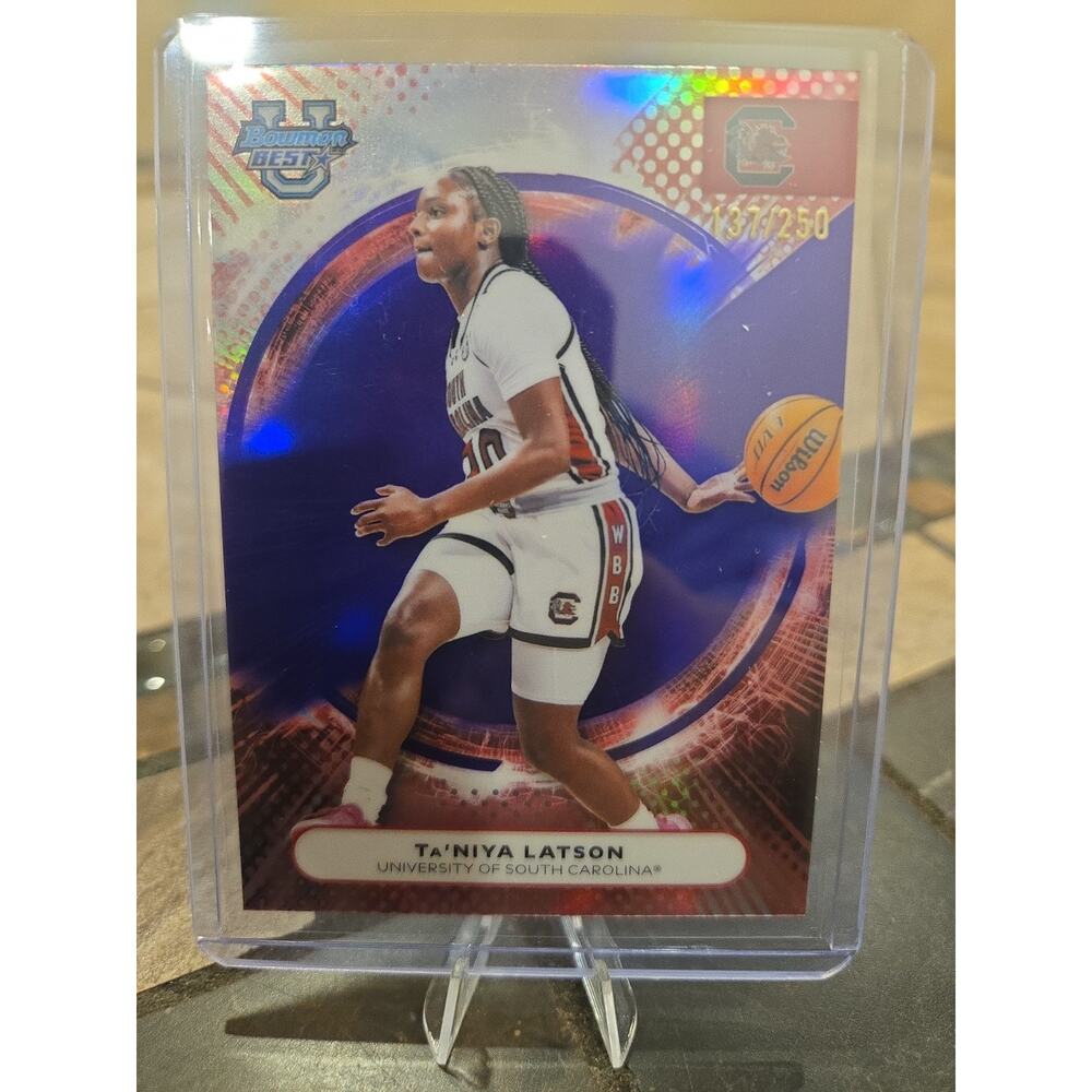 2025-26 Bowman University’s Best Ta’Niya Latson Purple Refractor /250